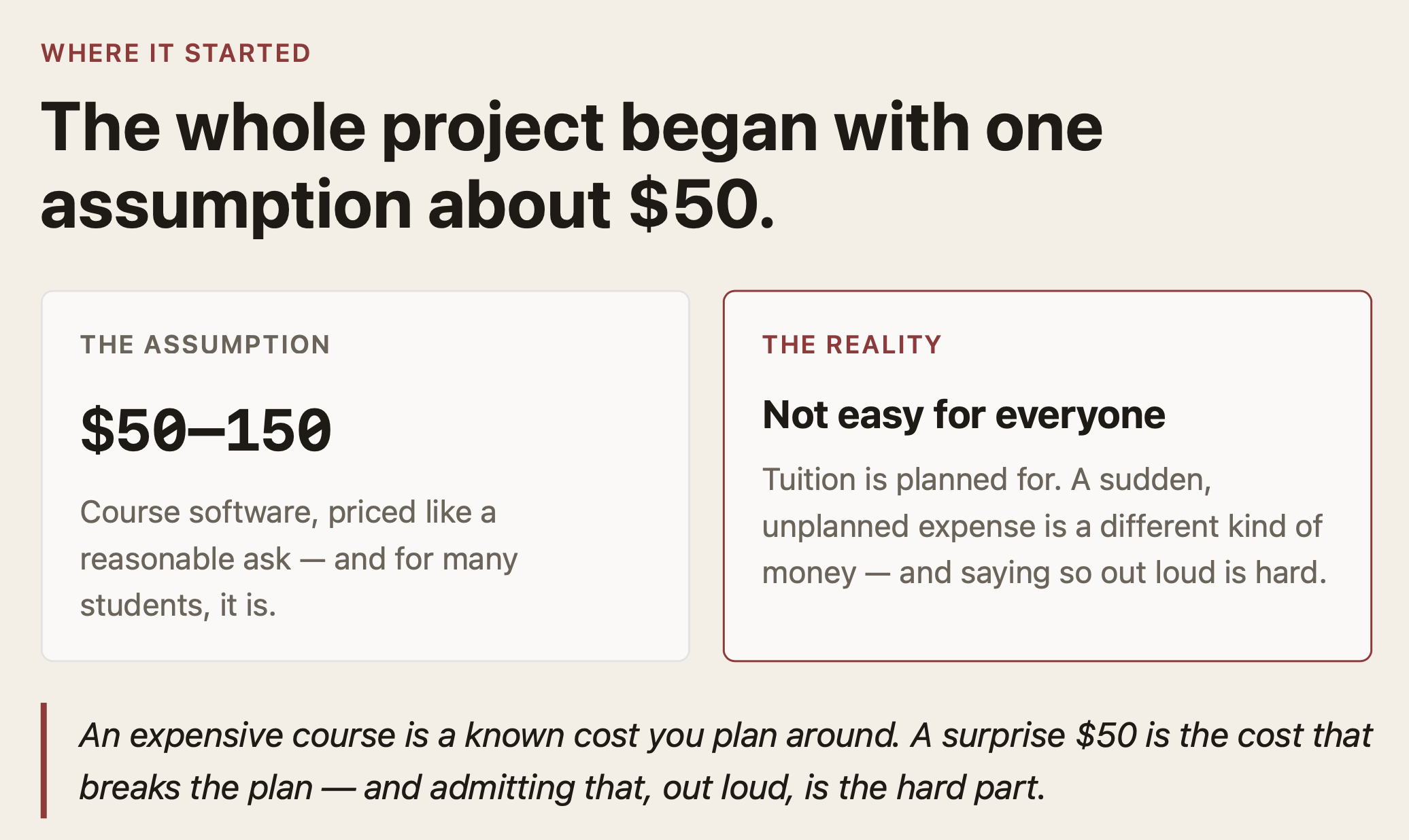 From Needs Assessment to Recommendation: The Belonging Fund Project