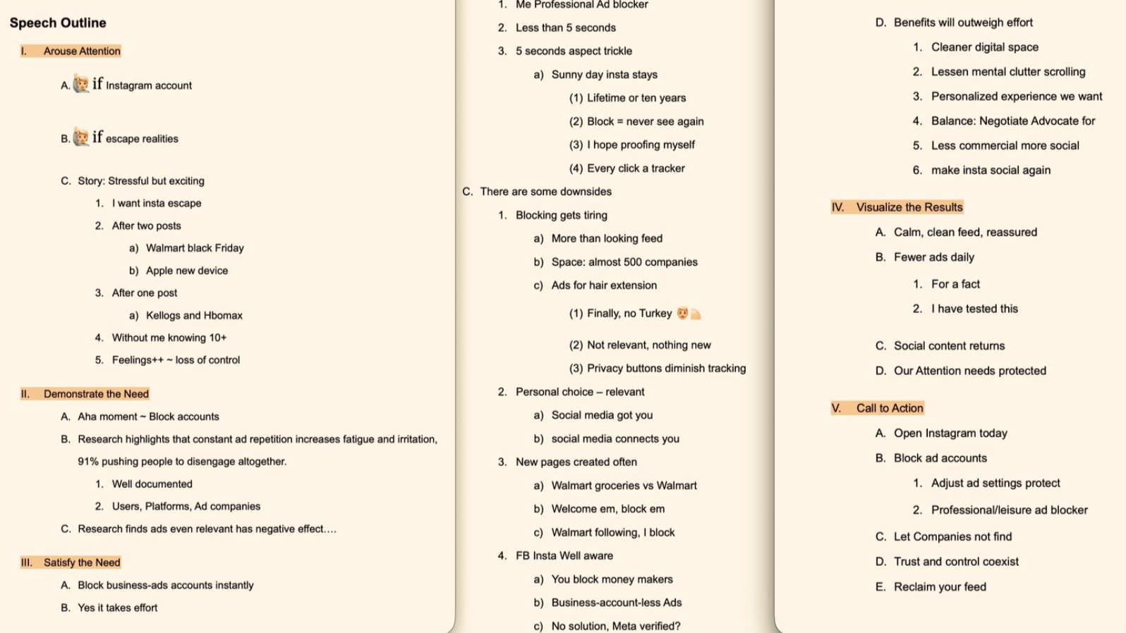 Persuasive Speech: Speaking Outline